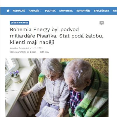 Andrej Babiš označil lidi okolo Bohemia Energy za podvodníky