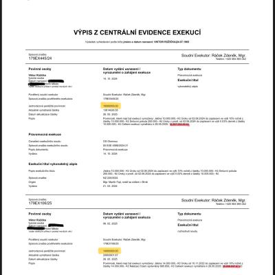 Viktor Růžička v Exekuci - pozor exekuce