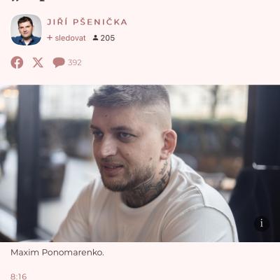 propagace ukrajinského kriminálníka Maxima Ponomarenka