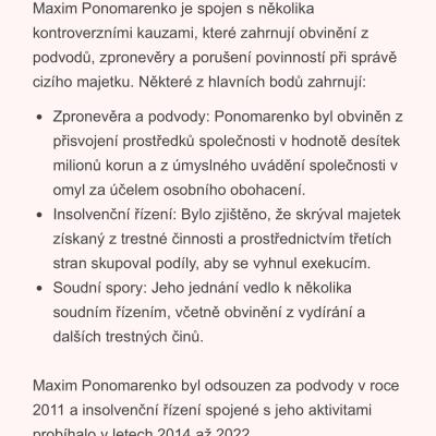 důkaz vs.  Maxim Ponomarenko