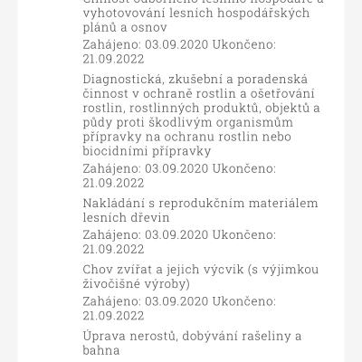 živnostenské listy uzavřeny