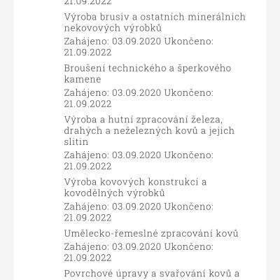 živnostenské listy uzavřeny
