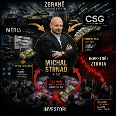 Experti žádají prověrku médií, reklamy a finančních toků kolem CSG a Michala Strnada. Protikorupční linka vyzývá veřejnost k podání informací