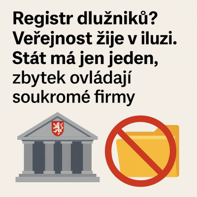 Skutečné registry dlužníků? Jen CROD a ROD jsou veřejně přístupné. Stát evidenci nezvládá a většina je v soukromých rukou