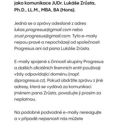vydané varování před spekulanty a podvodníky