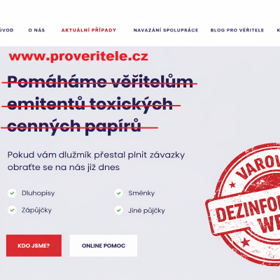 Proveritele.cz – varování, recenze a zkušenosti