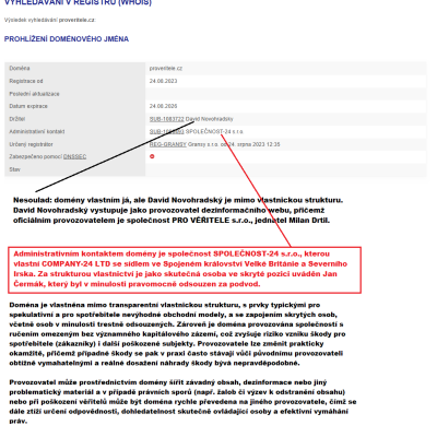 doména se skrytou vlastnickou strukturou, ovládaná kontroverzním Janem Čermákem